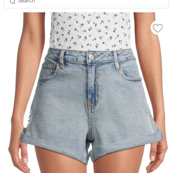 New WeWoreWhat Rolled Shorty Size 25 - Picture 3 of 10